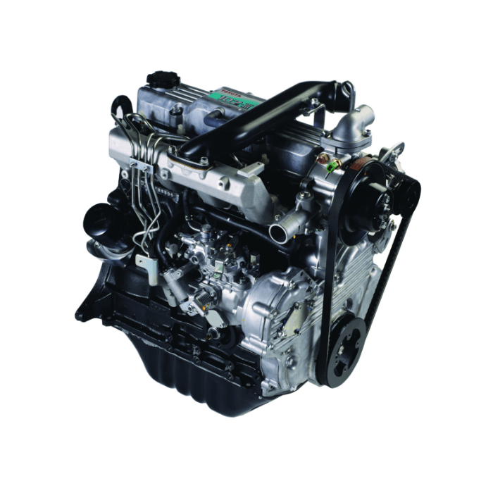 Close-up photograph of Toyota engine 1DZ