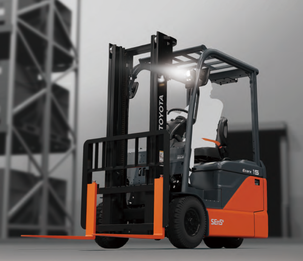 Illustration of Toyota 8FBE-series electric forklift