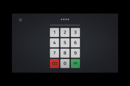 Illustration of digital keypad.