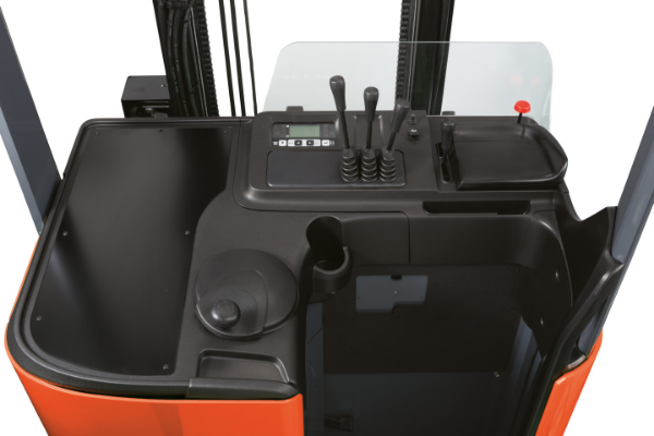 Product photo close-up of operator compartment.