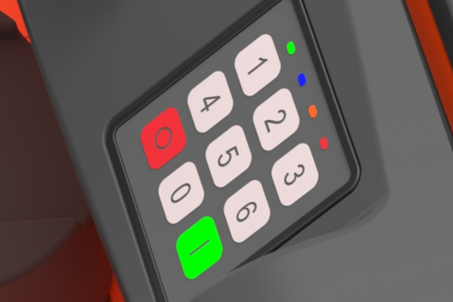 Close-up of low-lifter keypad.